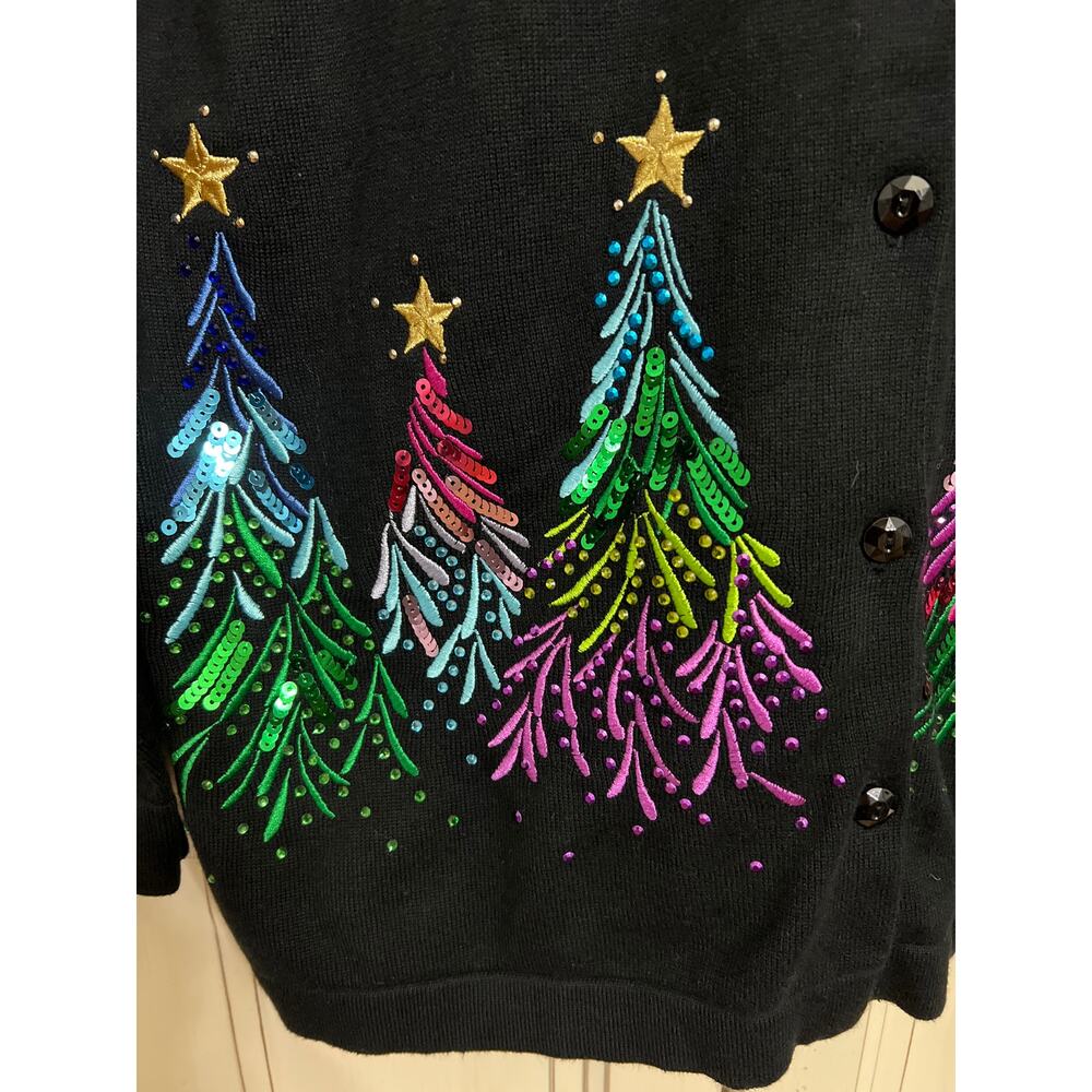 The Quacker Factory Size Small Cardigan Christmas… - image 2